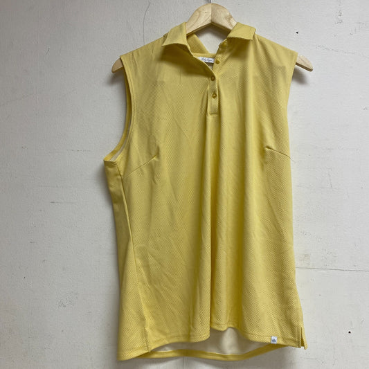 Lady Hagen Jacquard Sleeveless Polo Dandelion WGH11500S23 BRAND NEW