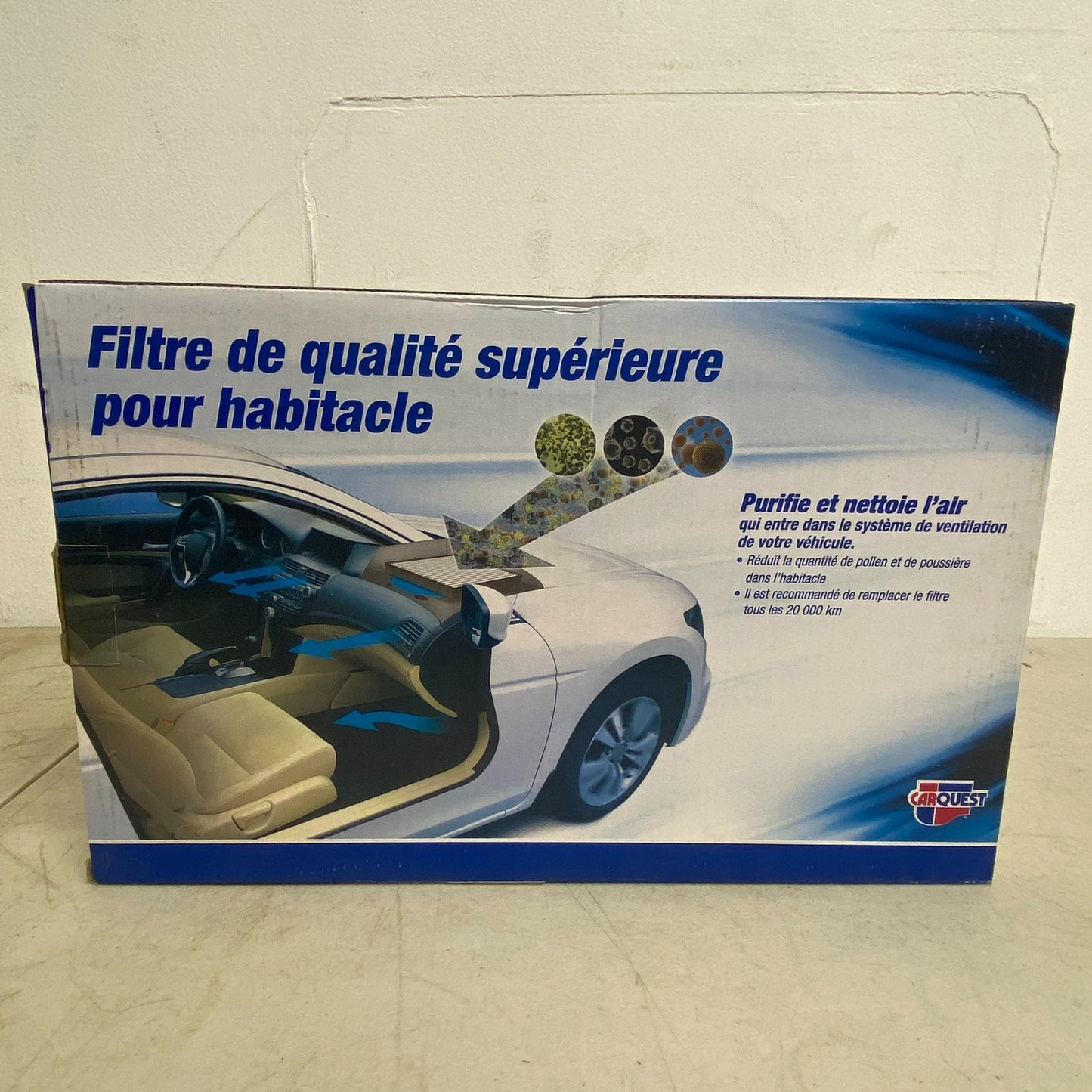 CARQUEST  11.29″×6.85″ Premium Cabin Air Filter Electrostatic White Panel 89906