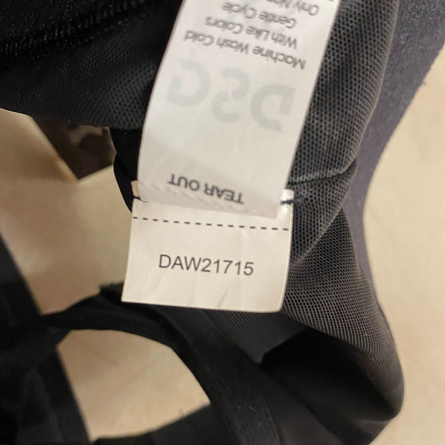 DSG Women's High Support Fixed Cup Wide Racerback Bra Pure Black DAW21715 New