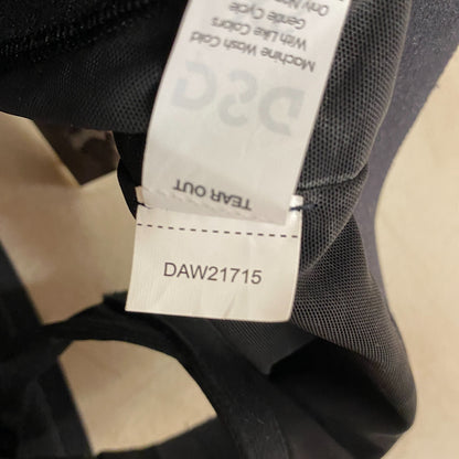 DSG Women's High Support Fixed Cup Wide Racerback Bra Pure Black DAW21715 New