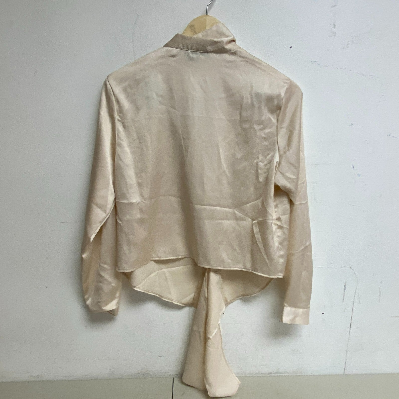 ASOS Design Peasant Shirt Womens Size US 8 Polyester Cream Blouse Top