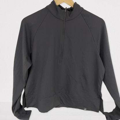 Alpine Womenâs Long Sleeve 1/4 Zip Pullover Phantom ADW22102 NWT Activewear