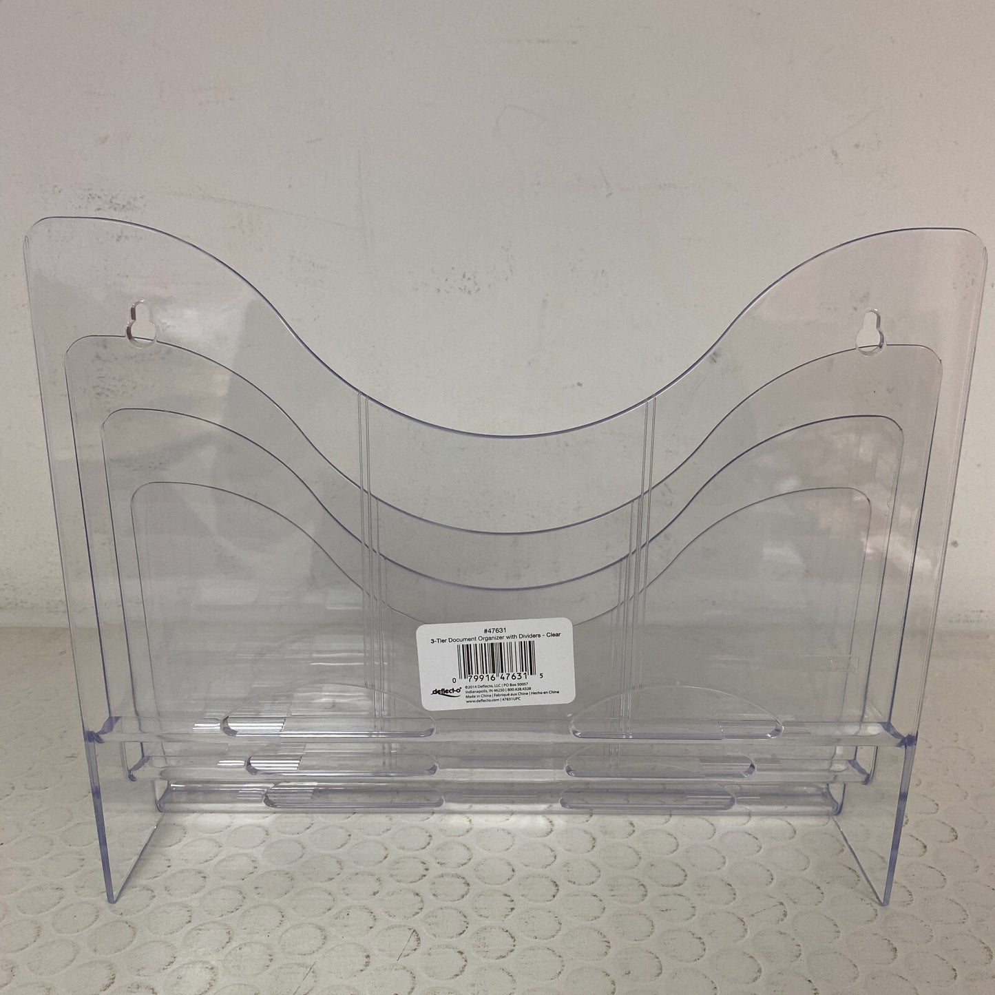 Deflect-O 3-Tier Clear Document Organizer w/6 Dividers 14″x11.5″