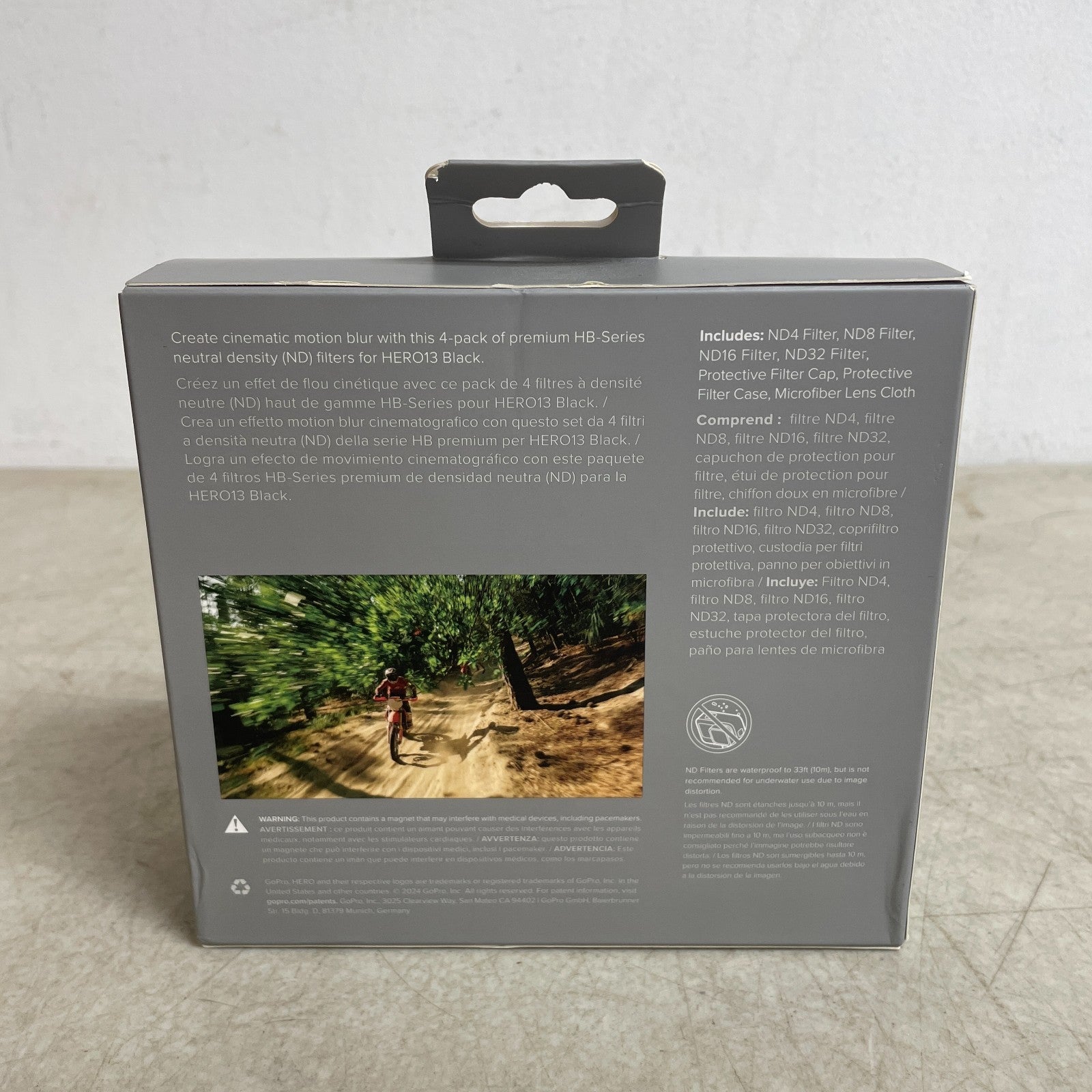 GoPro ND Filter 4-Pack for HERO13 Black  ND4, ND8, ND16, ND32 Neutral Density