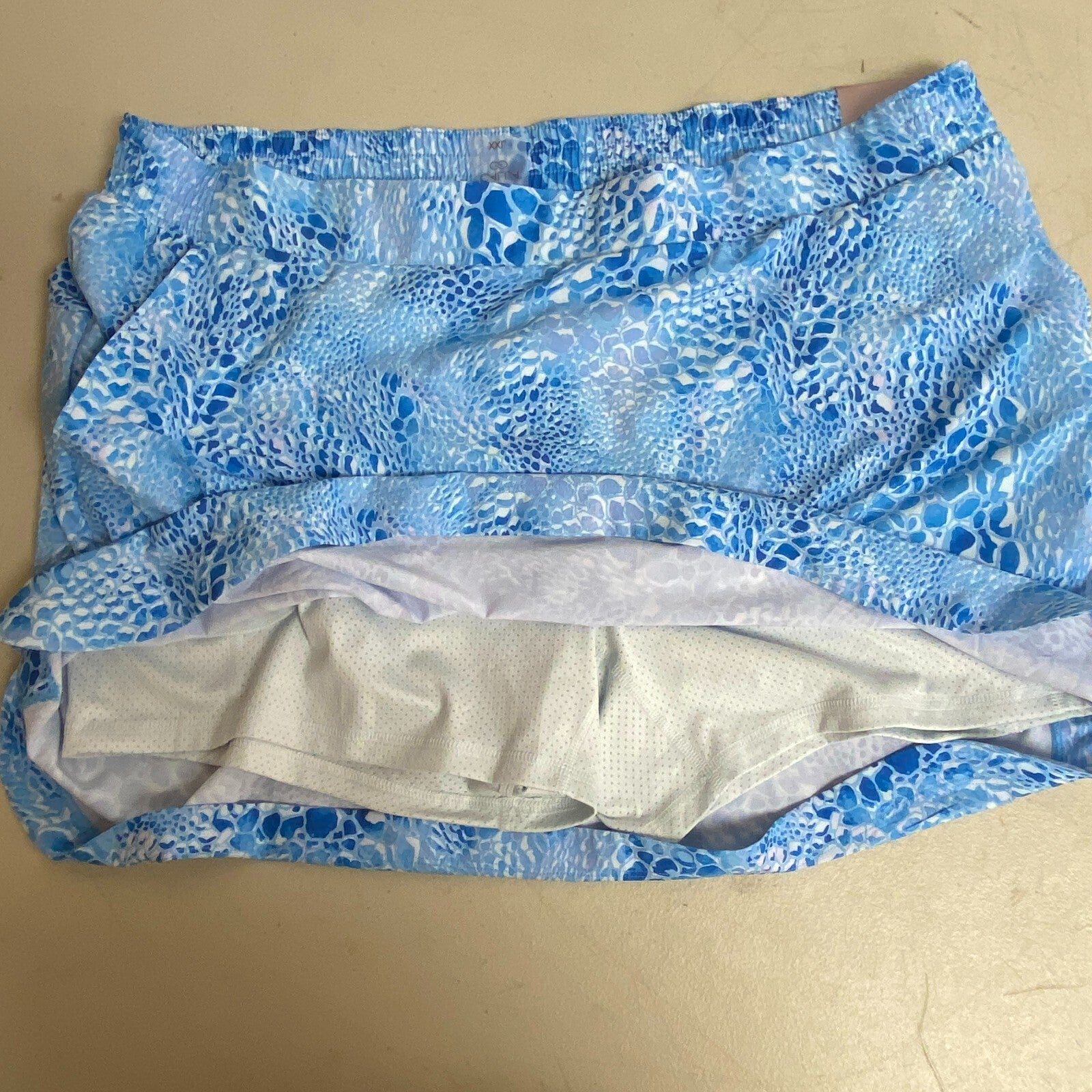 Calia Women's 16" Length Birdie Athletic Skort Blue Turtle Print WCG17020PS23