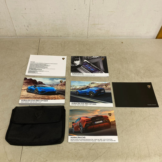 2022 Lamborghini Huracan Evo RWD Spyder User Manual and Wallet