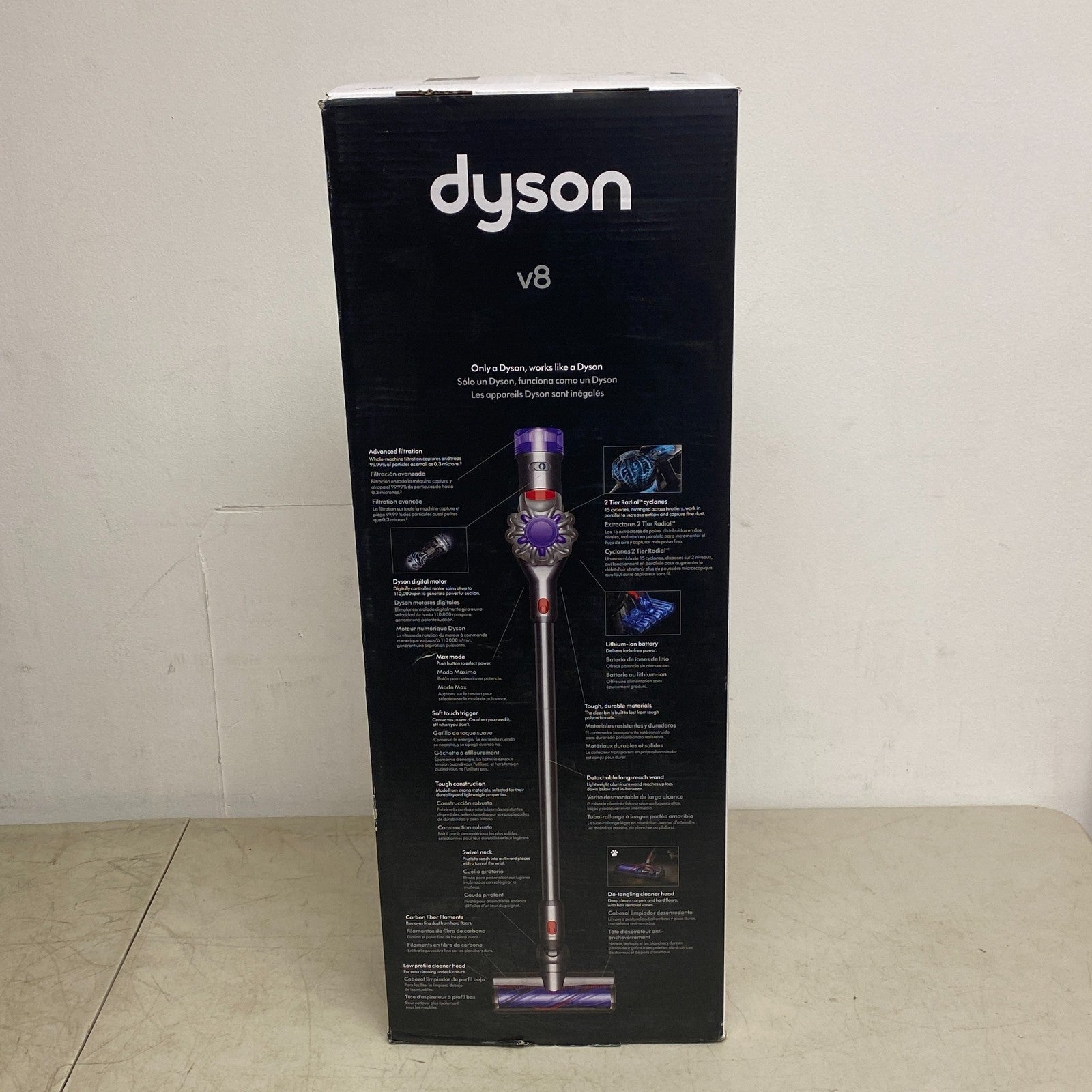 Dyson V8 Cordless Stick Vacuum Cleaner for Pet Hair Silver/Nickel 400473‑01