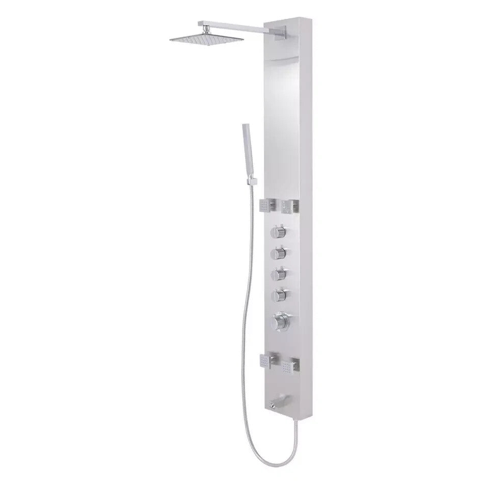 Signature Hardware Shelton Thermostatic Stainless Steel Shower Panel SH441116