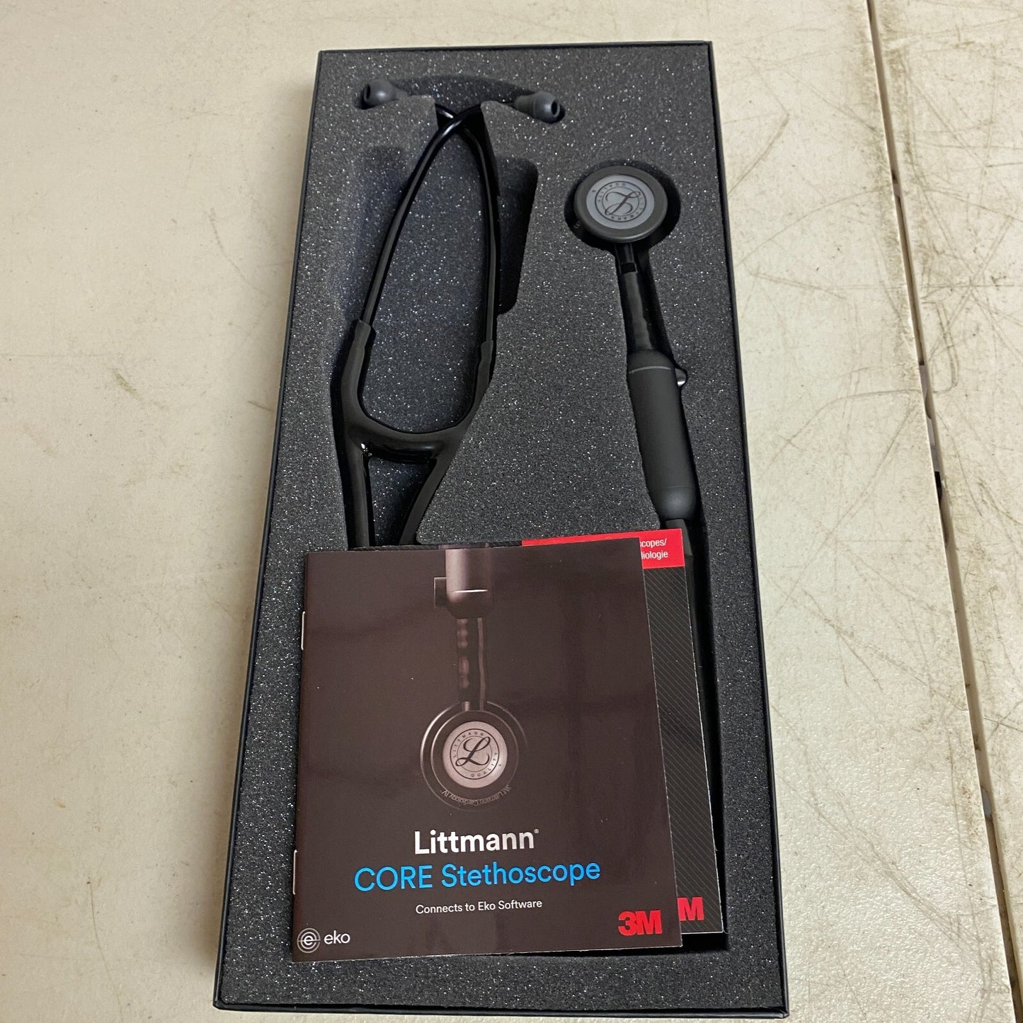 3M Littmann Quality Core Digital Stethoscope System, Black Matte-Finish 8490