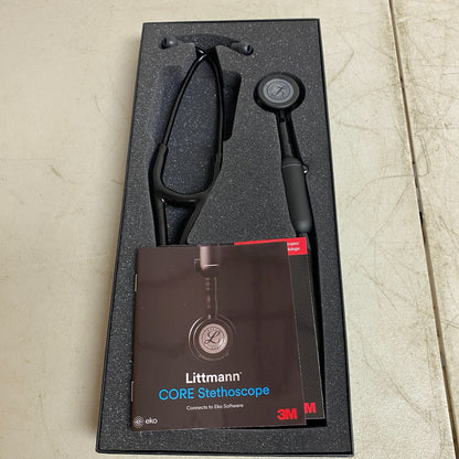 3M Littmann Quality Core Digital Stethoscope System, Black Matte-Finish 8490