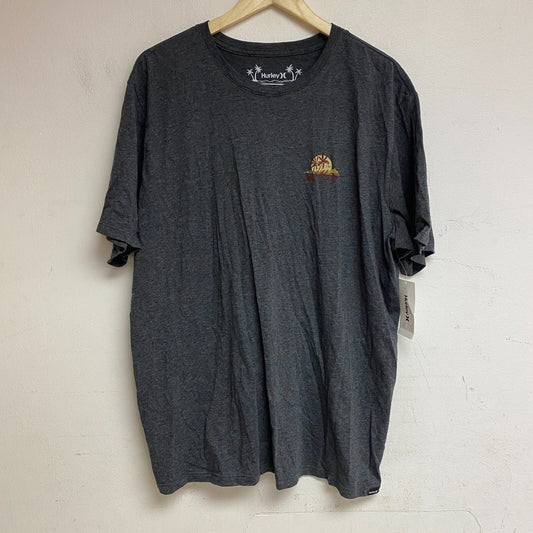 Hurley Men's Eveeryday Diamond Head Short Sleeve T Shirt Grey/Red MTS0038090