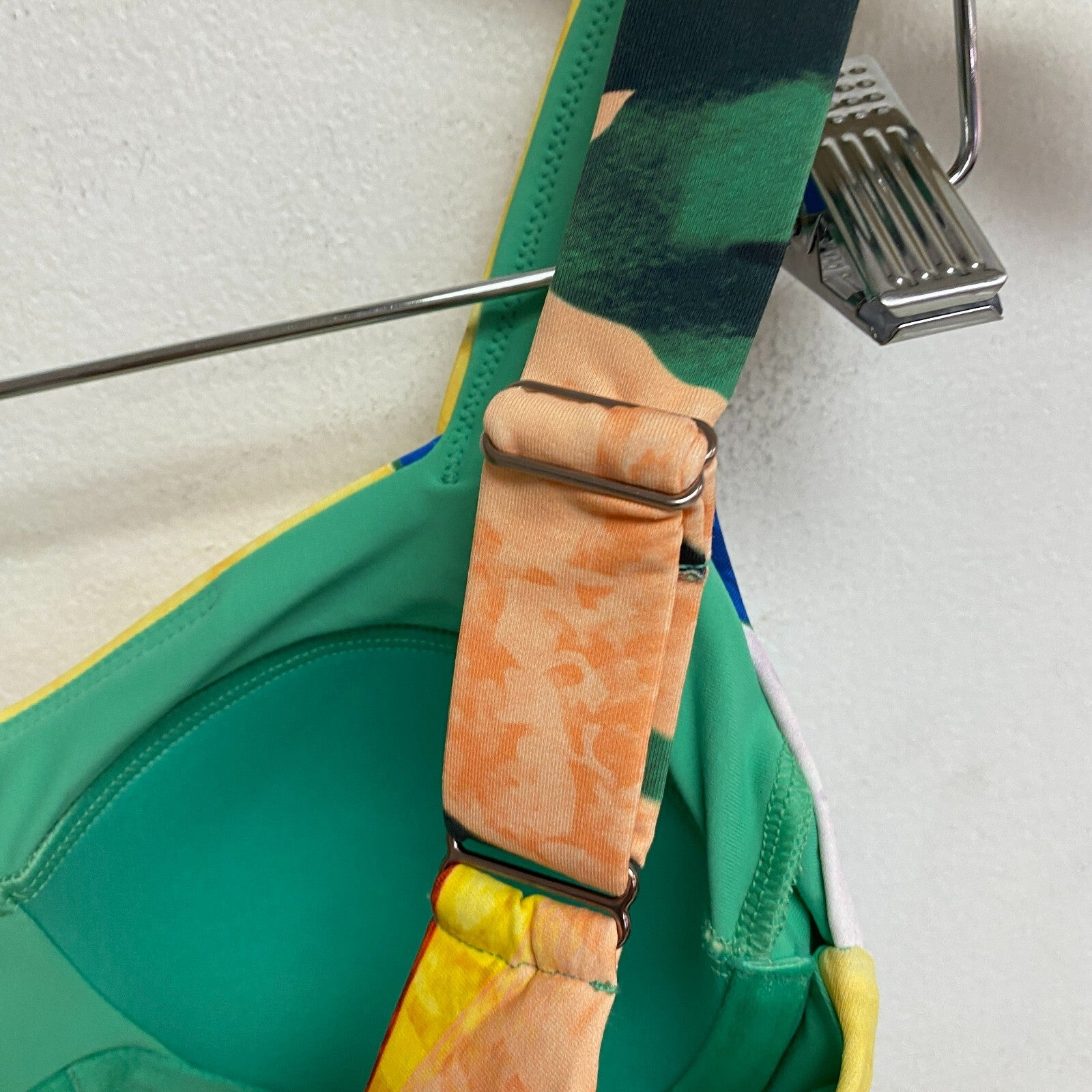 Calia Womens Powersculpt Swim Bikini Top Painterly Floral Multi WSA22208PRT