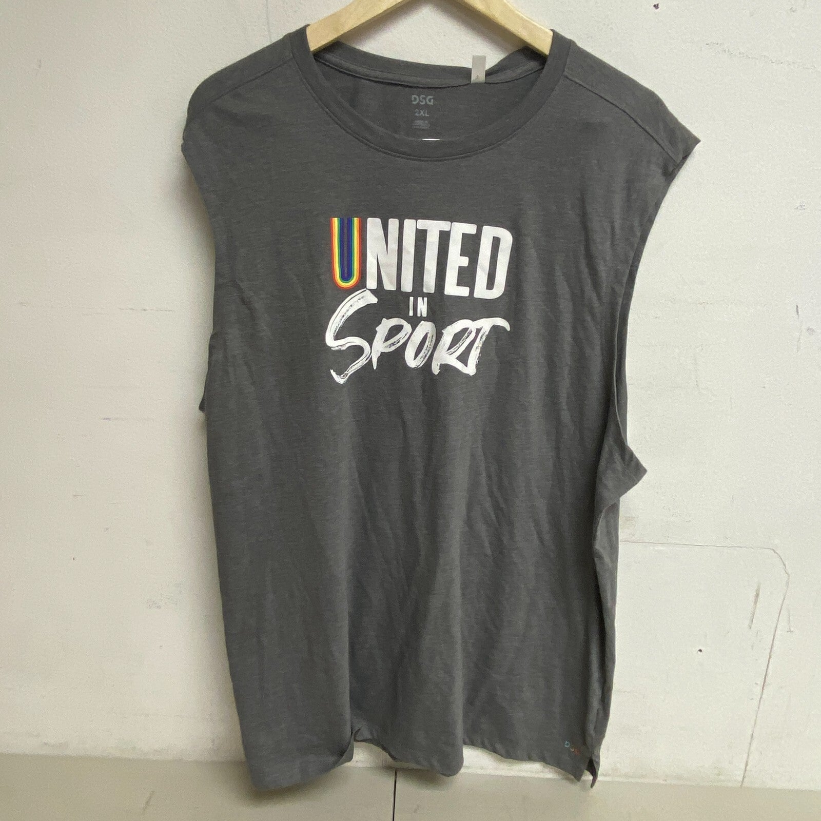 DSG Pride Muscle Tank Mid Gray United In Sports DAM13119H BRAND NEW