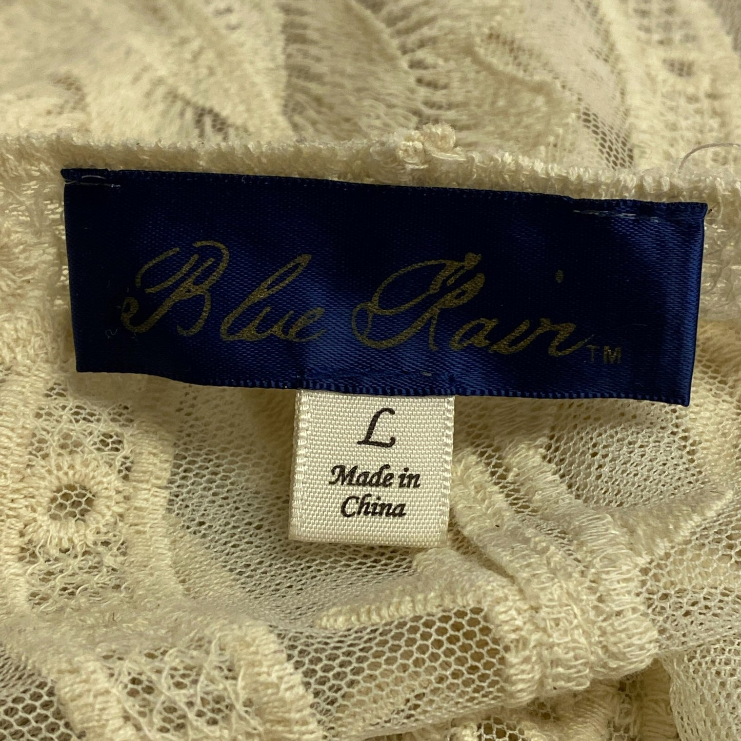 Blue Rain Womens Swim Coverup Creme Embroidered Floral Size Womens Large