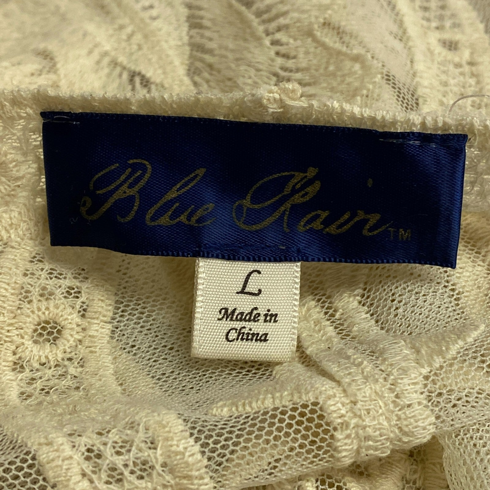 Blue Rain Womens Swim Coverup Creme Embroidered Floral Size Womens Large