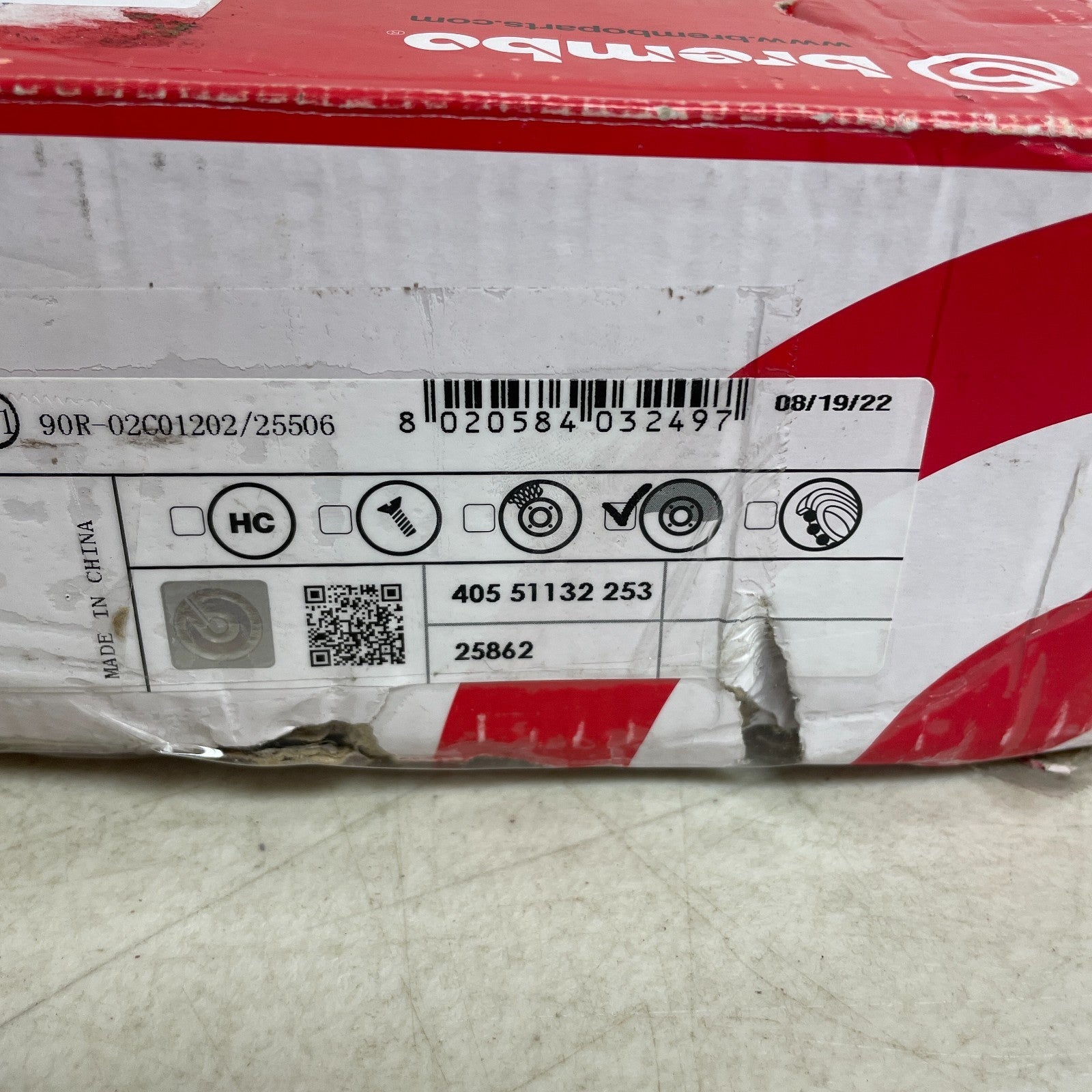 Brembo 09.B452.11 Front Brake Rotor UV-Coated OE# 43512-08030