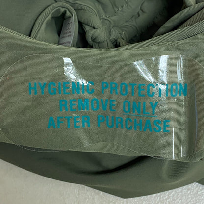 CALIA Women's High Waisted Ruched Side Tie Swim Bottoms Dark Olive WSA23410