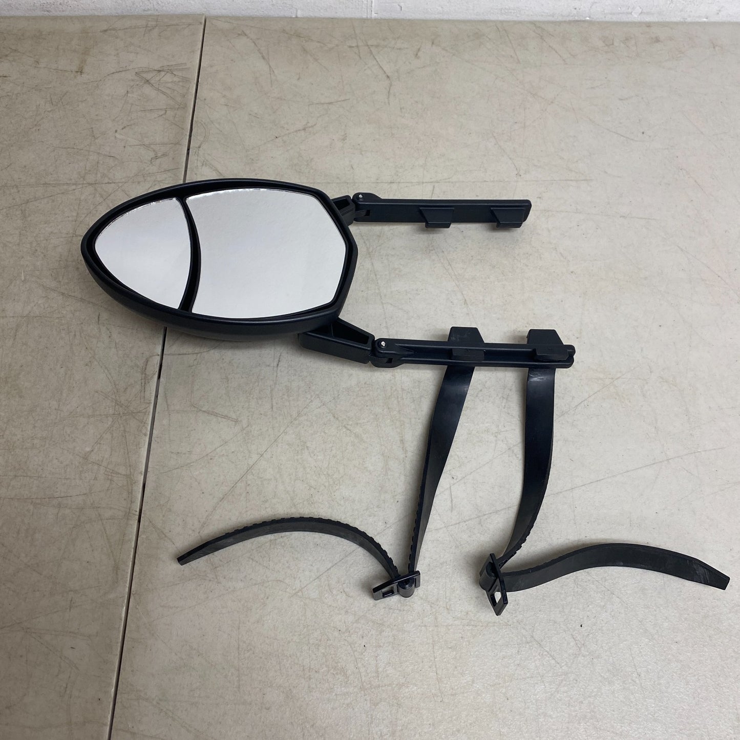 Camco 25653 Clamp-On Dual View Towing Mirror Black Adjustable & Aerodynamic