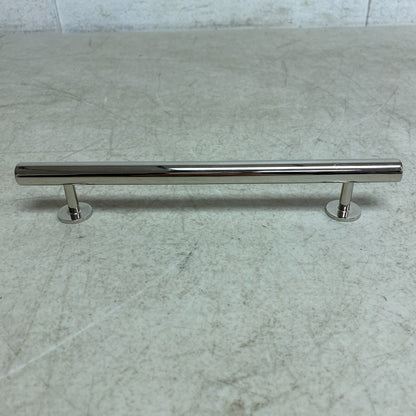 SIGNATURE HARDWARE Diehl Adjustable Round Brass Drawer 8'' Pull Brushed Nickel