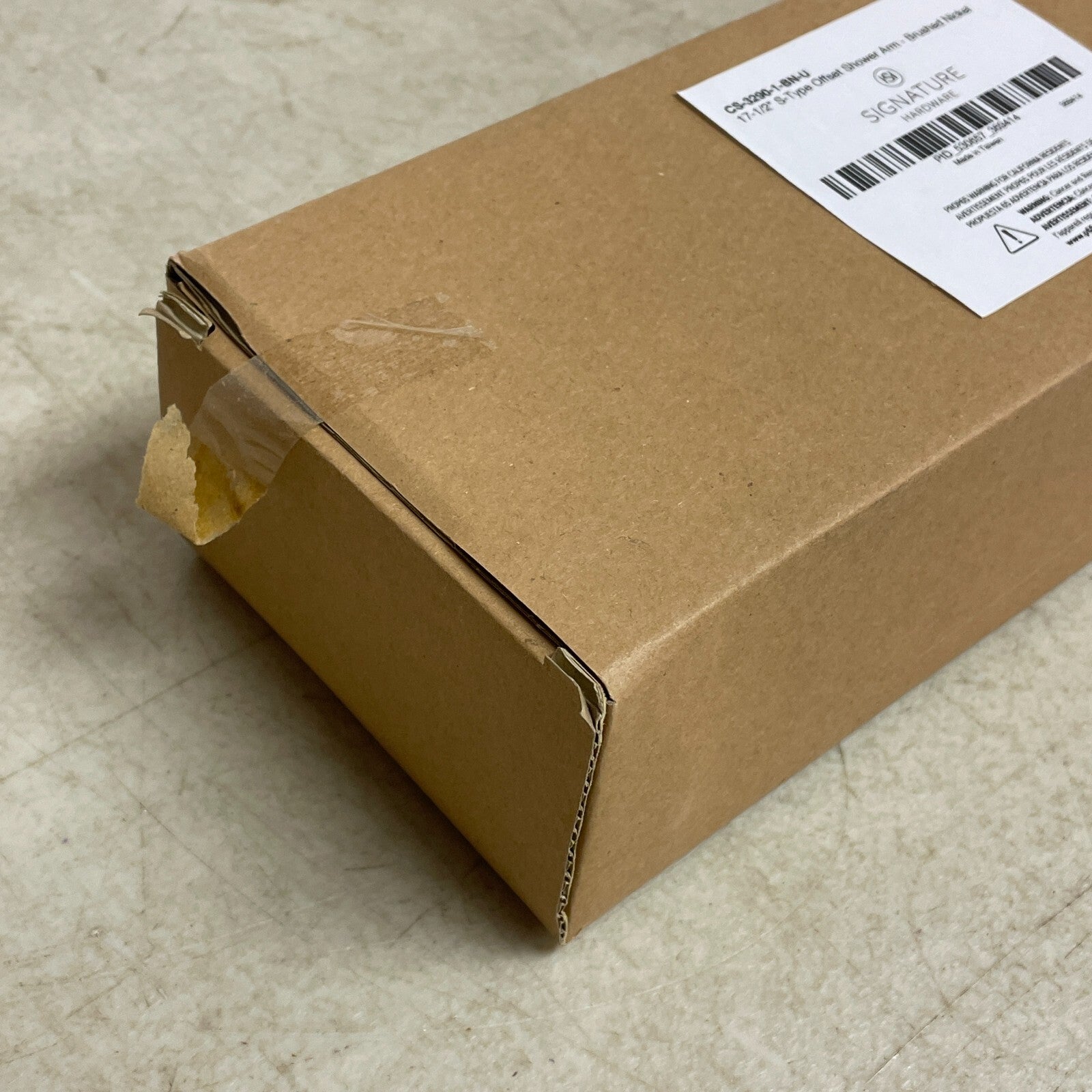 Signature Hardware 17-1/2" S-TYPE OFFSET SHOWER ARM-BRUSHED NICKEL