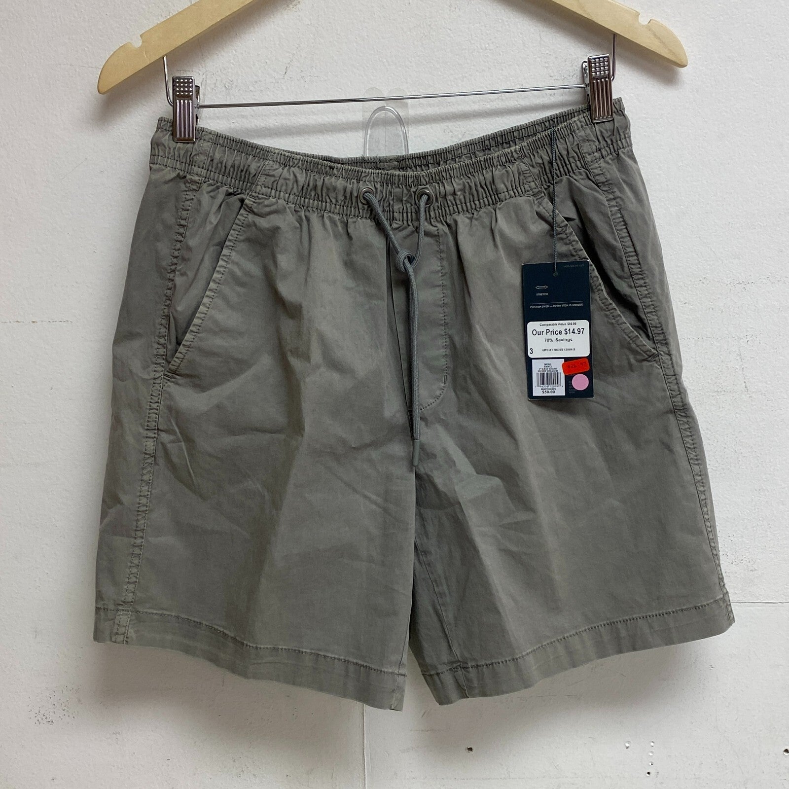 VRST Men's 7â Easy Short Cotton Tensel Silver Shadow Summer MAX100429