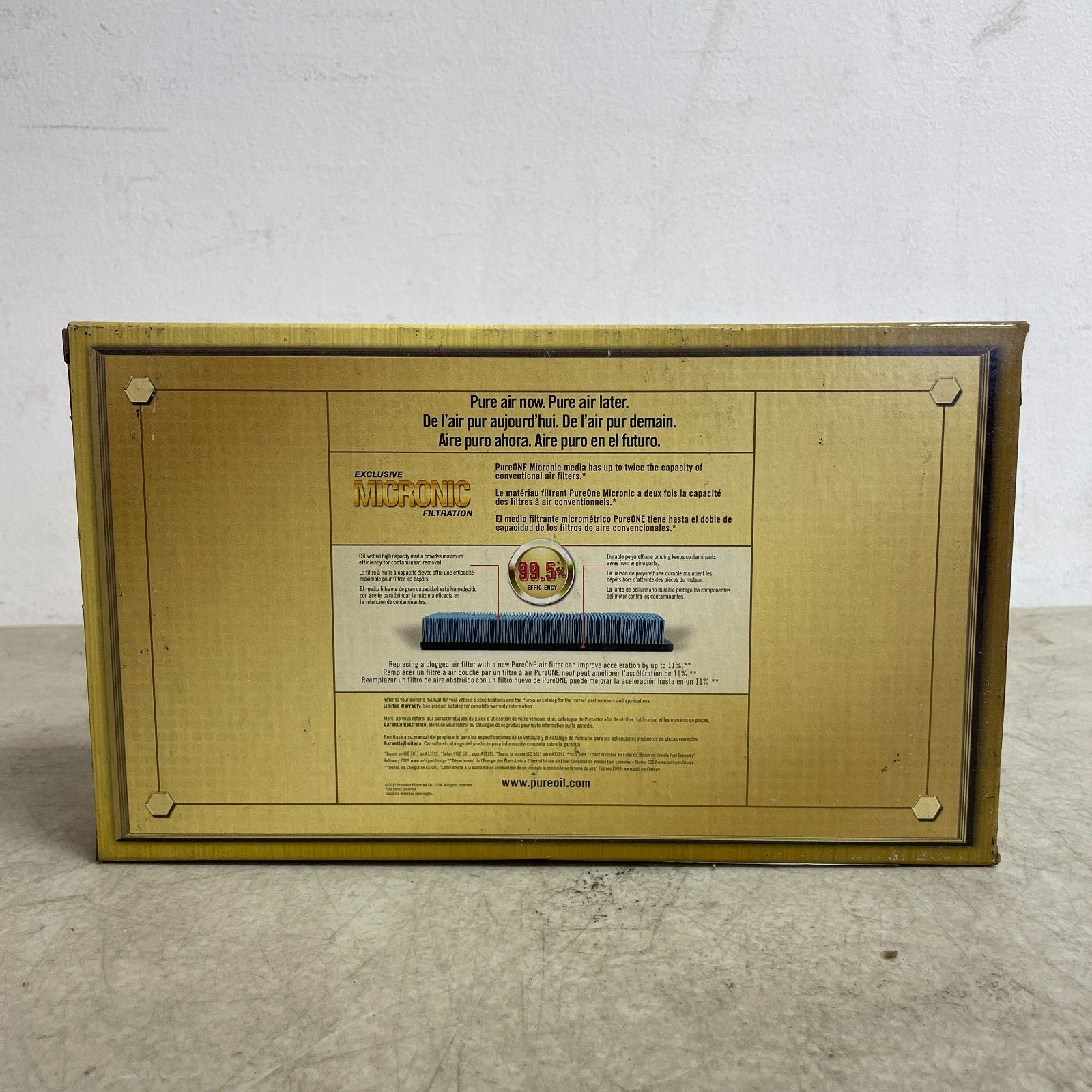 Purolator PureONE PA23465 Panel Dry Air Filter Fits Chrysler Dodge VW 1984–1997