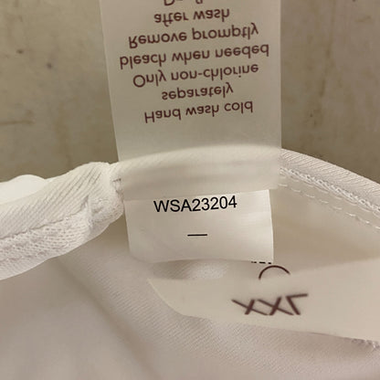 Calia Women's Swim Runched Front Cross Top Pure White WSA23204 Brand New!