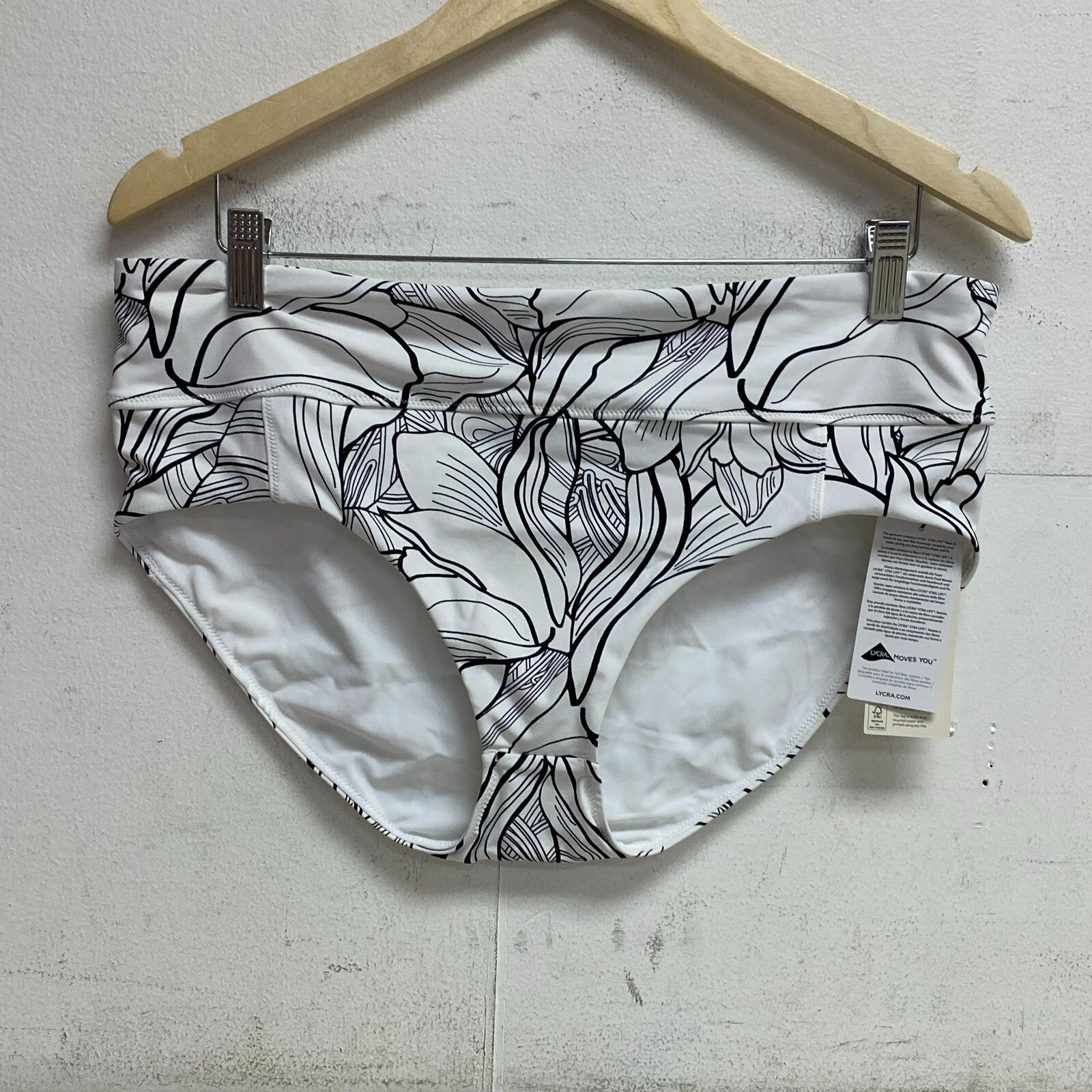 Calia Women Mid Rise Swim BoyShort Pure White Multi Boy Shorts WSA23500PRT