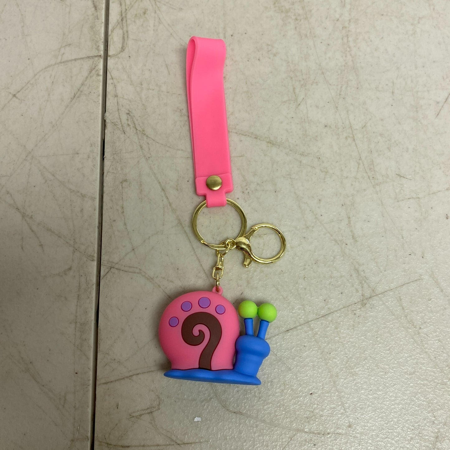 Assorted Silicone Spongebob Squarepants Keychain Gary The Snail Accessory