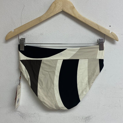 Calia Women's Shirred V Front Mid Rise Bottom Wavy Blocks Neutral WSA23415PRT