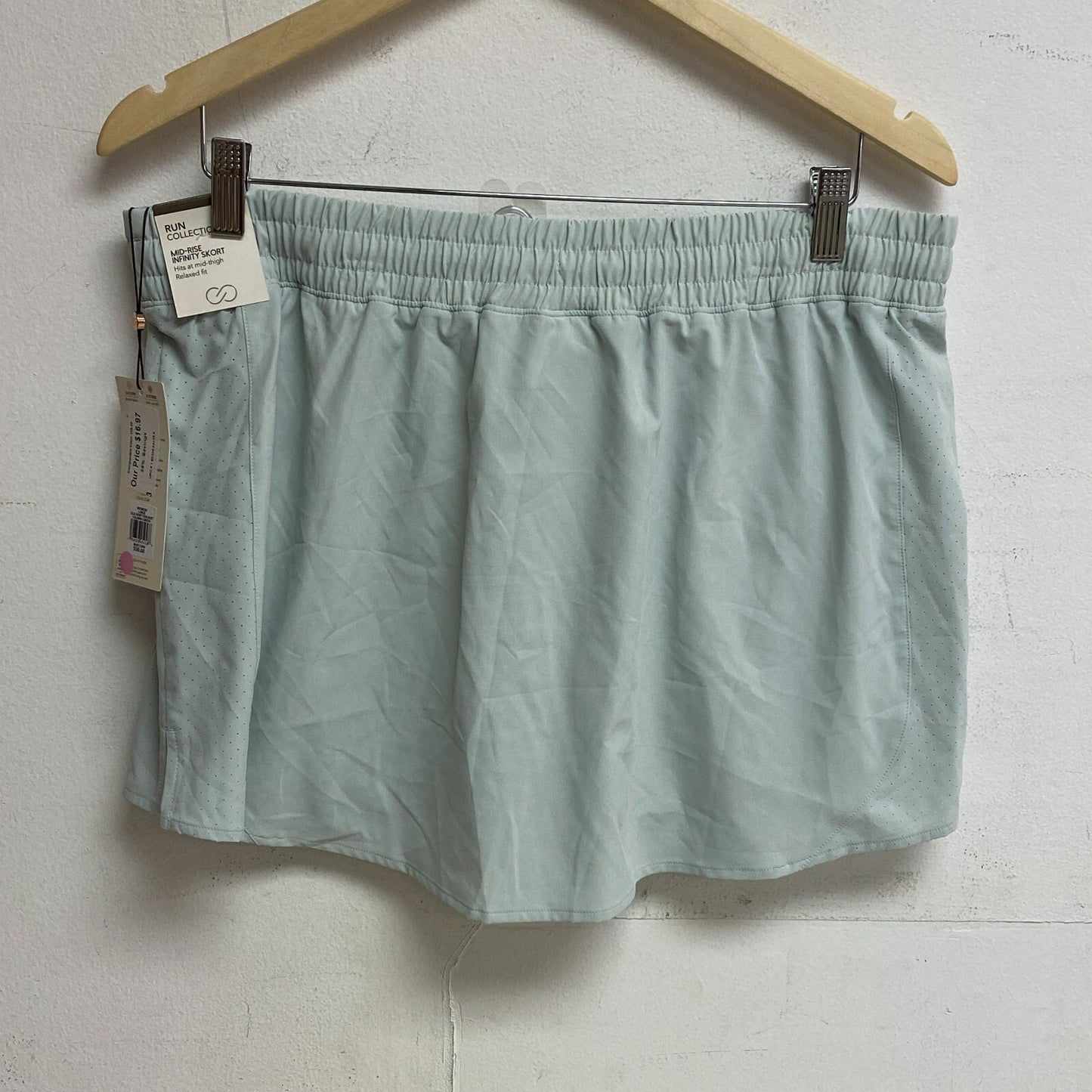 Calia Women's Mid Rise Infinity Run Skort Calming Green Relaxed Fit WAX12360