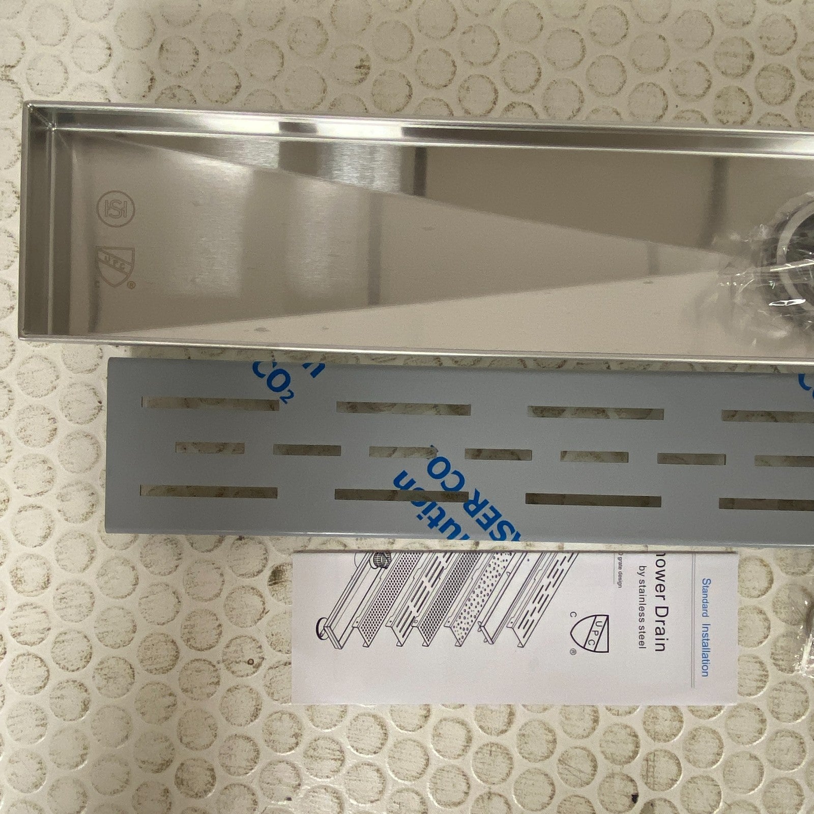 Signature Hardware 24" Effendi Linear Shower Drain Polished Stainless Steel