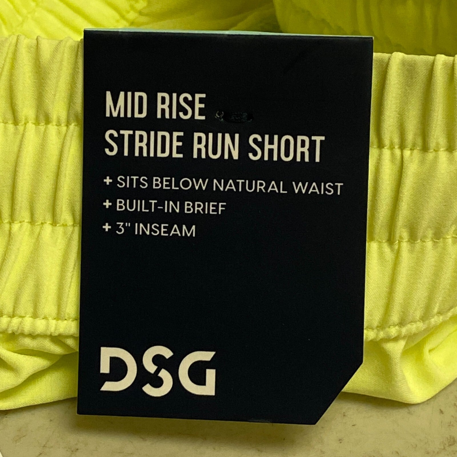 DSG 3 in Women's Stride Shorts Lo Vis Yellow Solid Summer Stylish DAW39320AZ