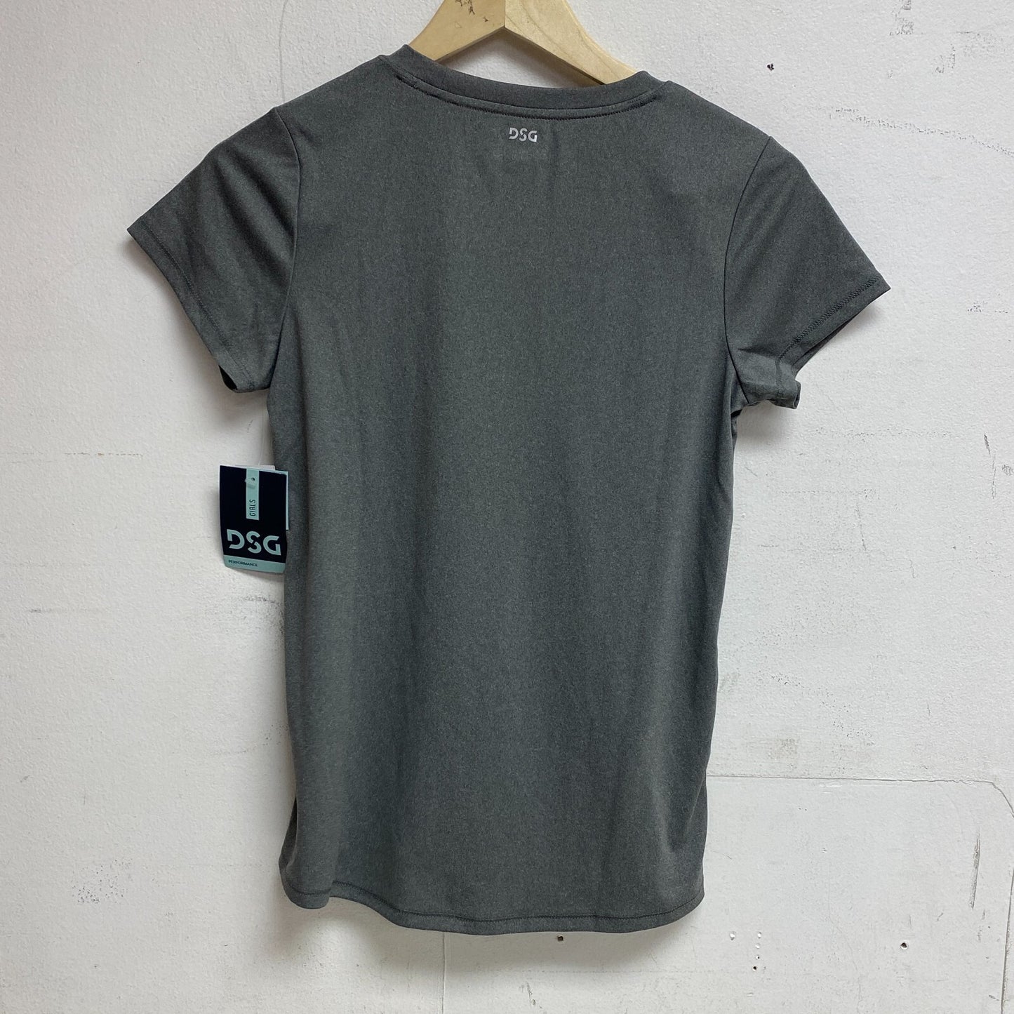 DSG Girls Sport Crew Graphic TEE HTR Dark Heather Grey Basketball DAG11100H