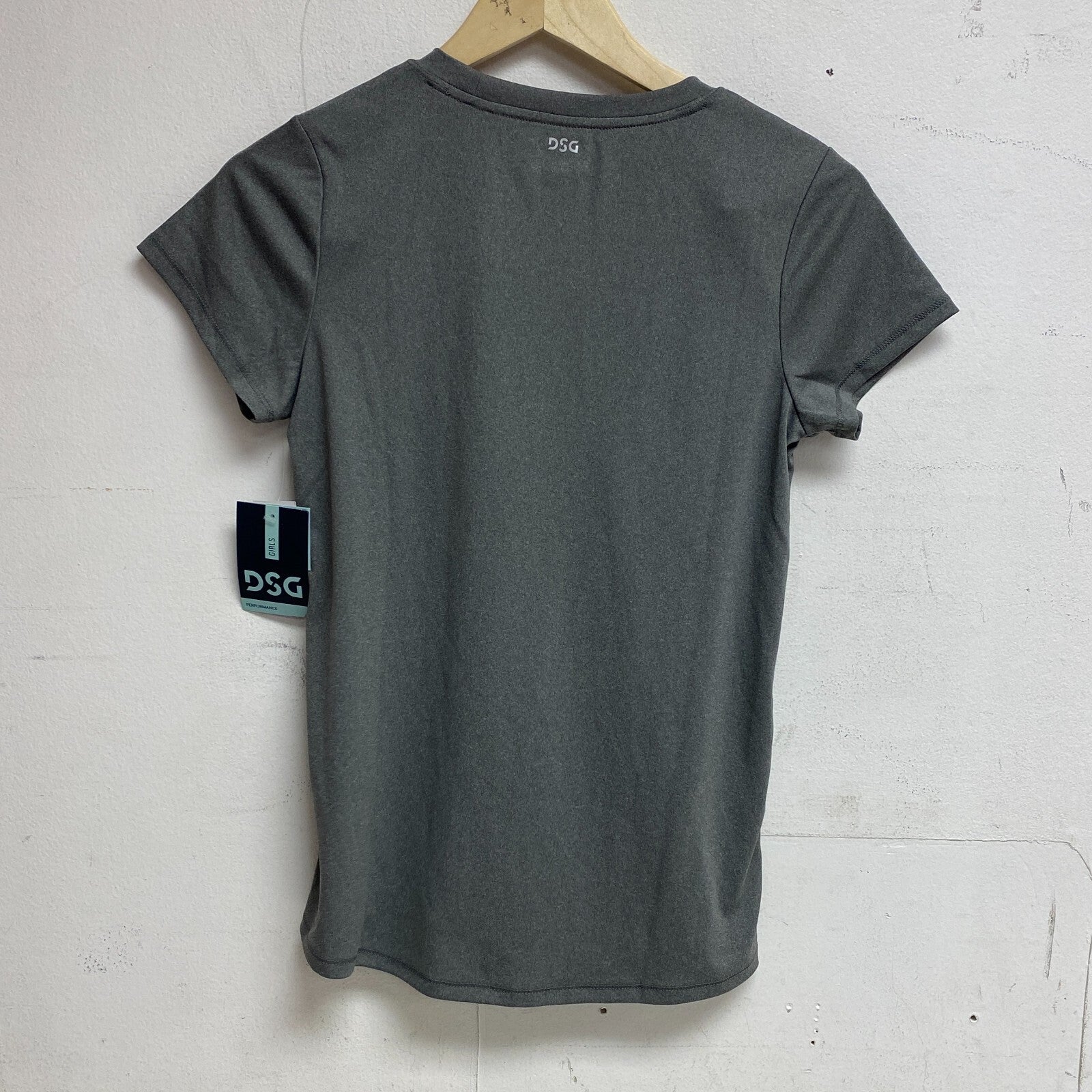 DSG Girls Sport Crew Graphic TEE HTR Dark Heather Grey Basketball DAG11100H