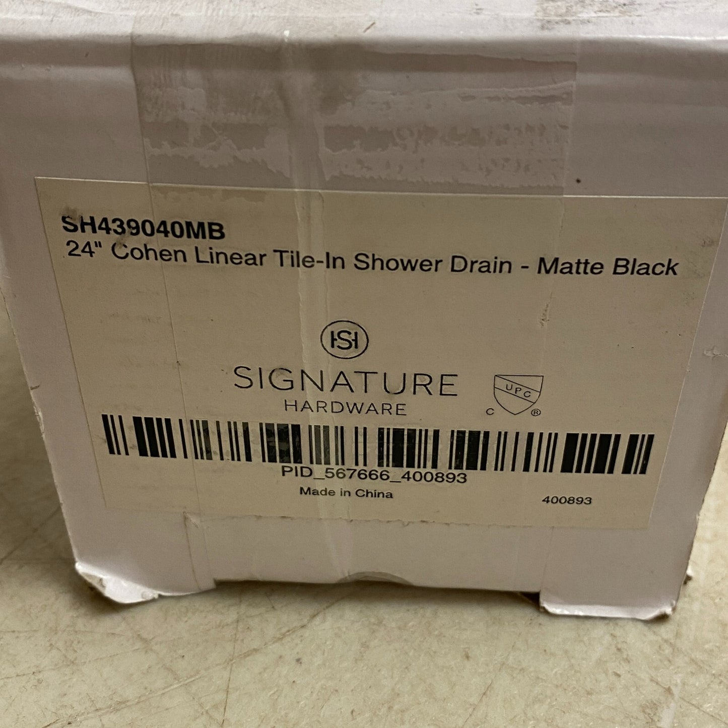 Signature Hardware 24" Cohen Linear Tile-In Shower Drain - with Drain Flange ,,,