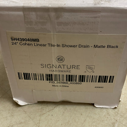Signature Hardware 24" Cohen Linear Tile-In Shower Drain - with Drain Flange ,,,
