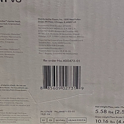 Dyson V8 Cordless Stick Vacuum Cleaner for Pet Hair Silver/Nickel 400473‑01 NEW