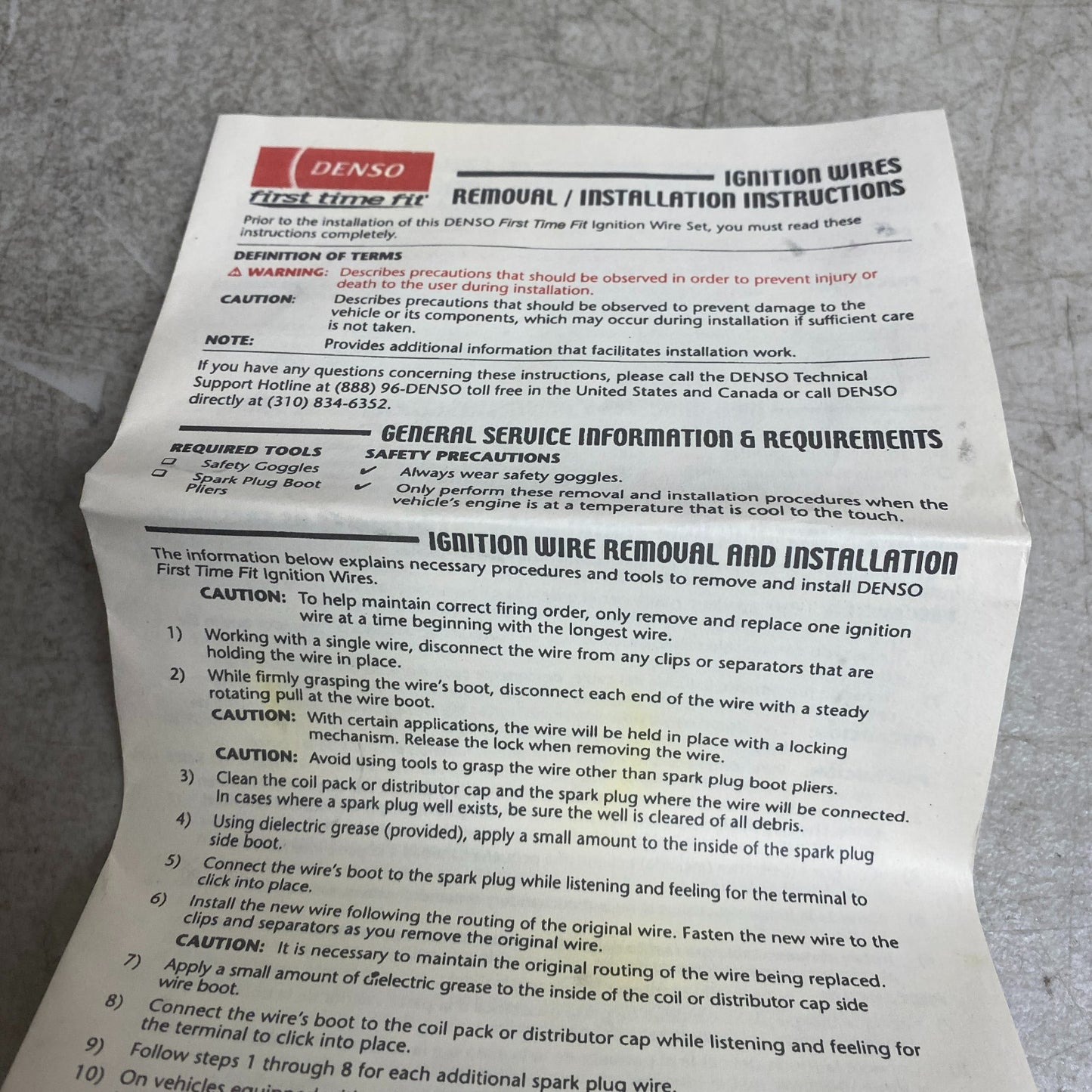 DENSO 671-6280 Spark Plug Ignition Wire Set 1993-1997 Honda Passport Isuzu Rodeo