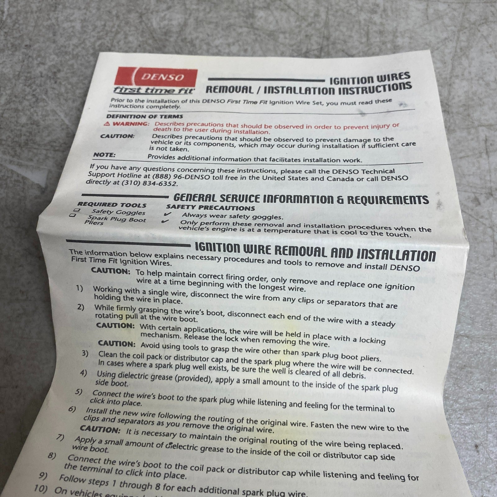 DENSO 671-6280 Spark Plug Ignition Wire Set 1993-1997 Honda Passport Isuzu Rodeo