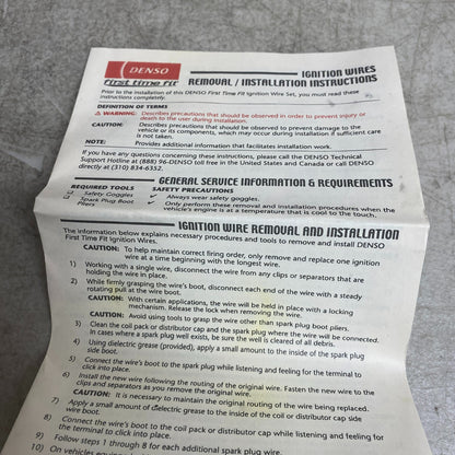 DENSO 671-6280 Spark Plug Ignition Wire Set 1993-1997 Honda Passport Isuzu Rodeo