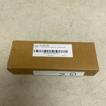 Signature Hardware 4'' Klein Solid Brass Cabinet Pull - Polished Nickel