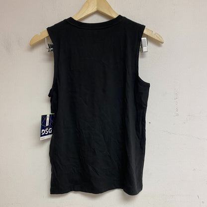 DSG Boys Graphic Tank Pure Black Peace Solid Sleeveless Crew Neck DAB12119