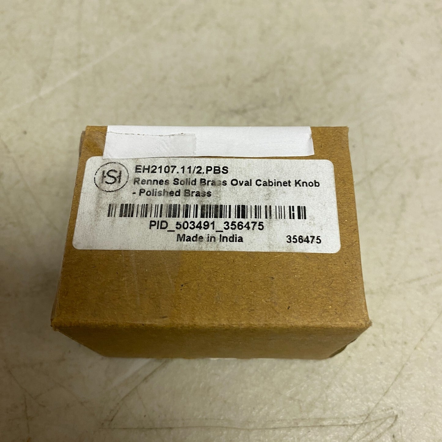 SIGNATURE HARDWARE RENNES SOLID BRASS OVAL CABINET KNOB- POLISHED BRASS