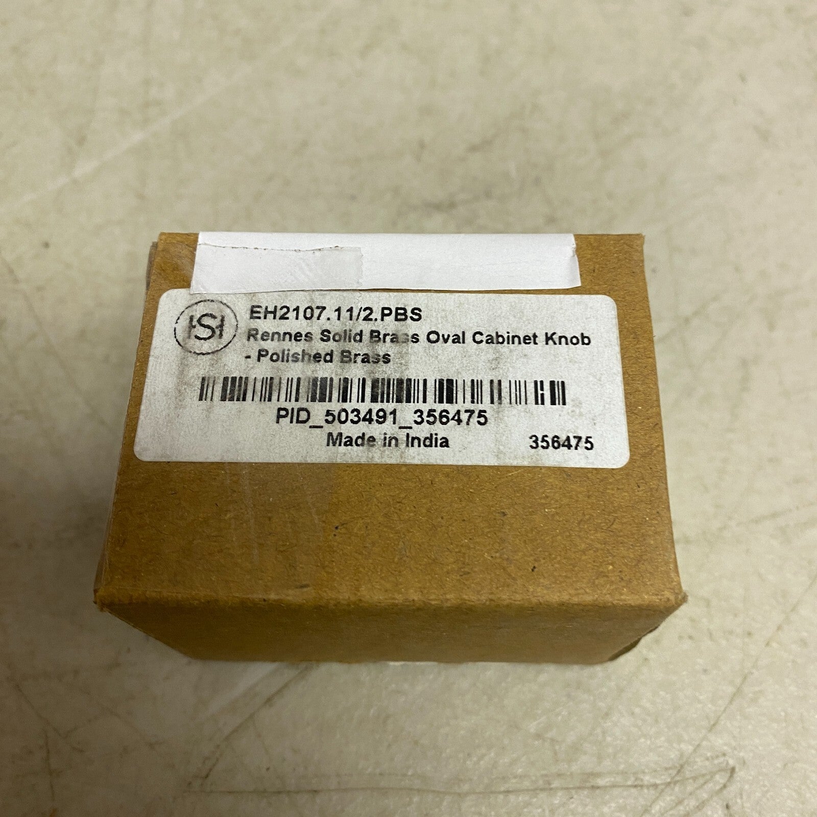 SIGNATURE HARDWARE RENNES SOLID BRASS OVAL CABINET KNOB- POLISHED BRASS