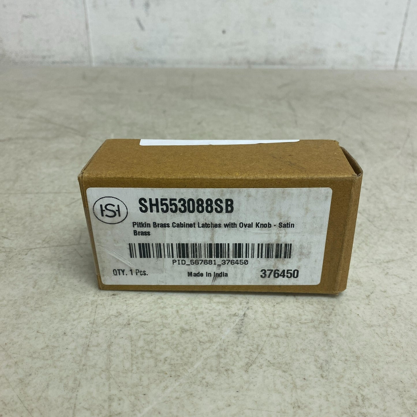 Pitkin Brass Cabinet Latches with Oval Knob SH553088SB