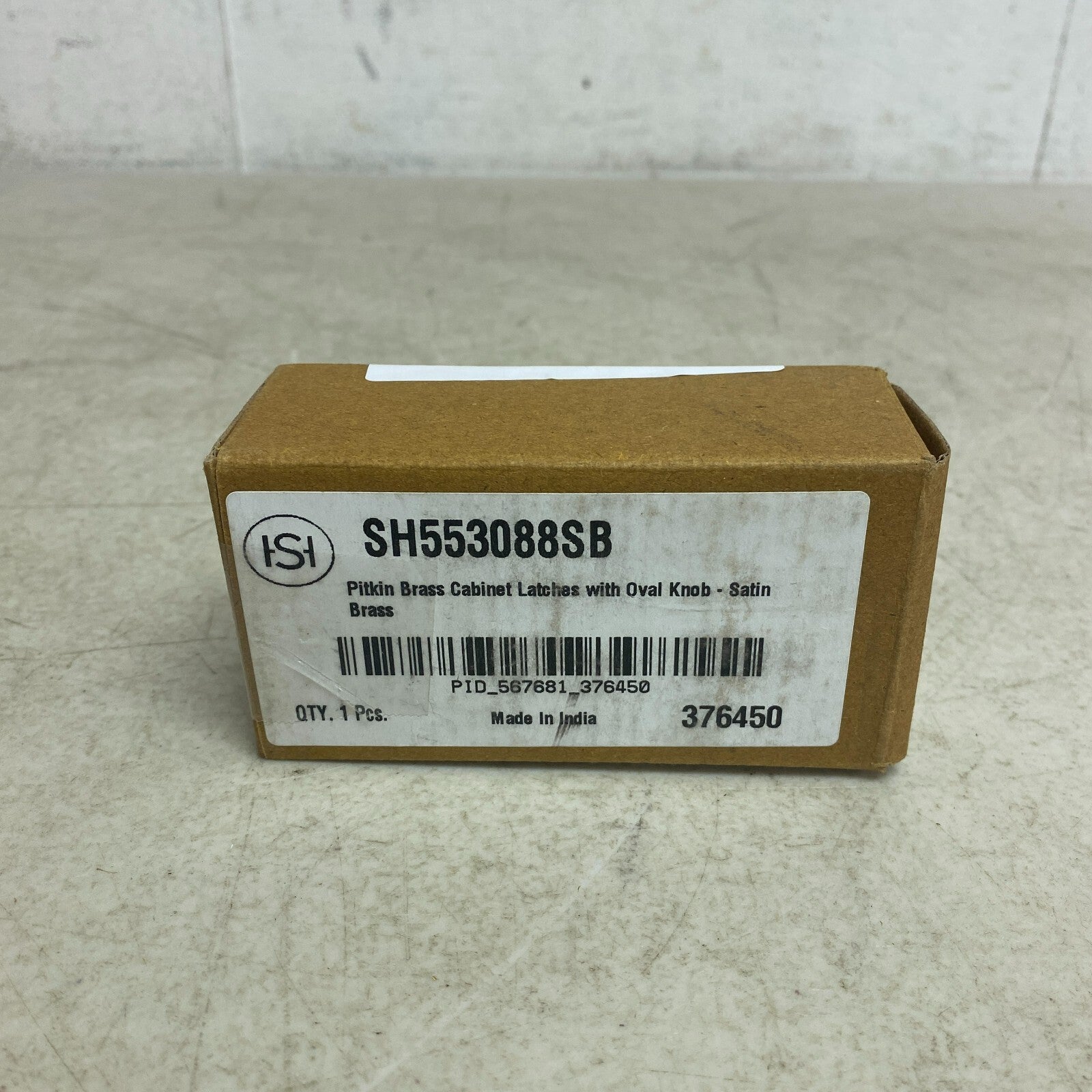 Pitkin Brass Cabinet Latches with Oval Knob SH553088SB