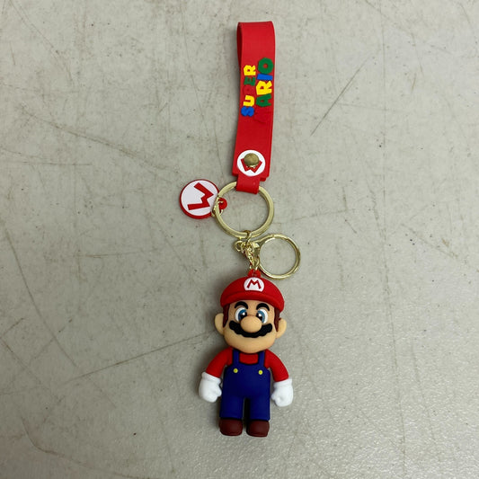 Assorted Silicone Mario Bros Keychain With Mario Accessory