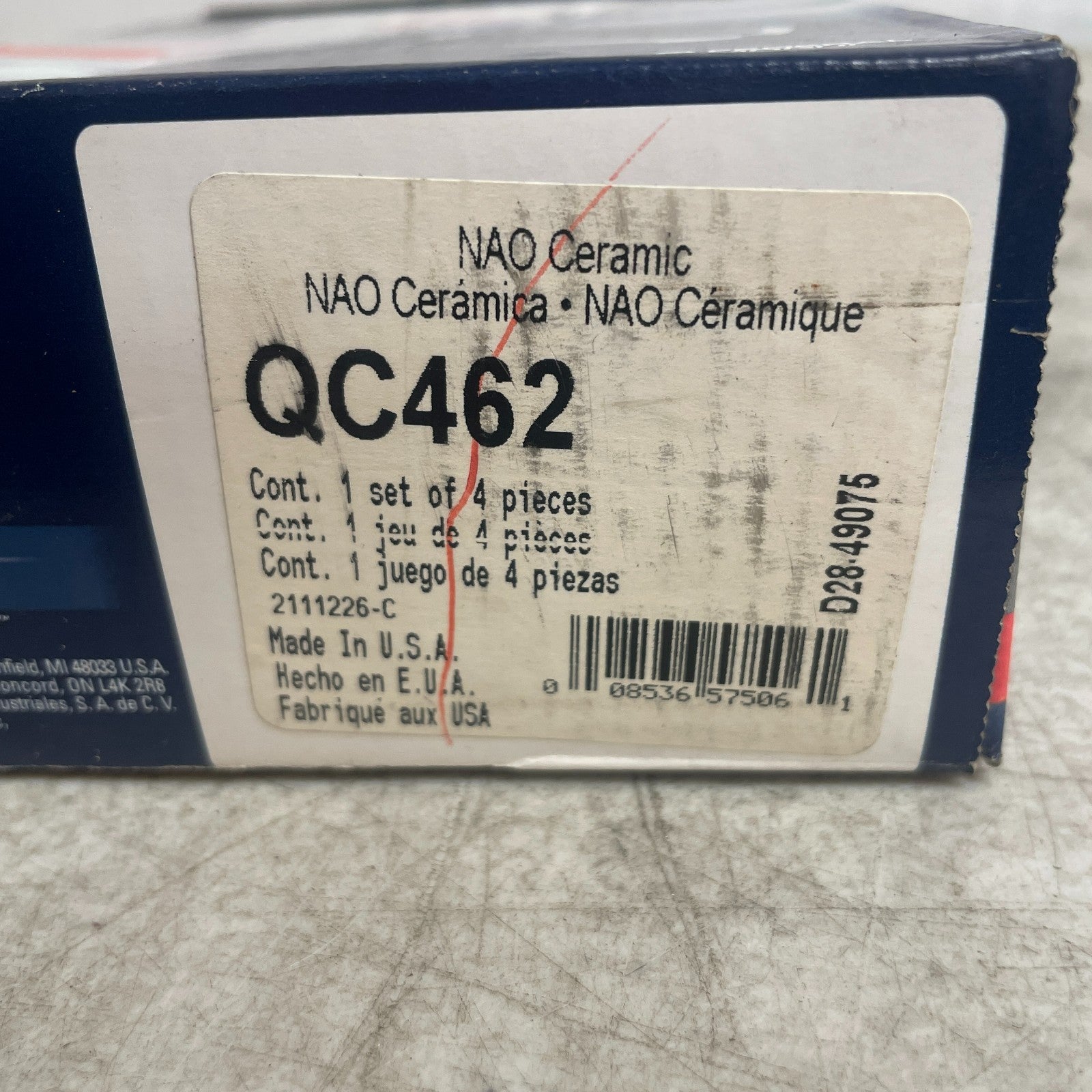 Wagner QC462 Brake Pads ThermoQuiet Ceramic Front 2000-2006 Nissan Sentra