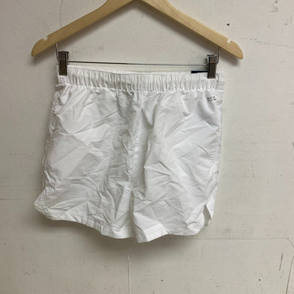 DSG Women's Notched Woven Shorts Pure White Solid  DAW13108